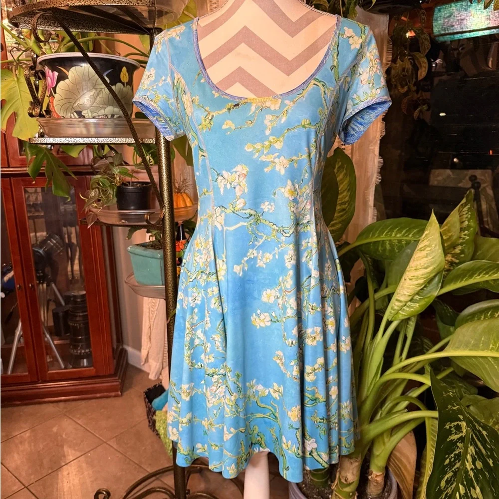 Blackmilk Van Gogh Starry Night vs. Almond Blossoms Inside-Out Dress - Picture 2 of 9